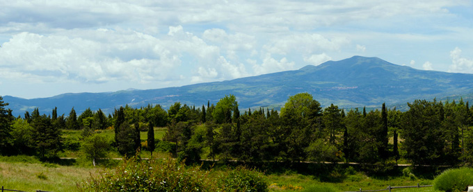 View of Monte Amiata from Poggi - San Casciano
